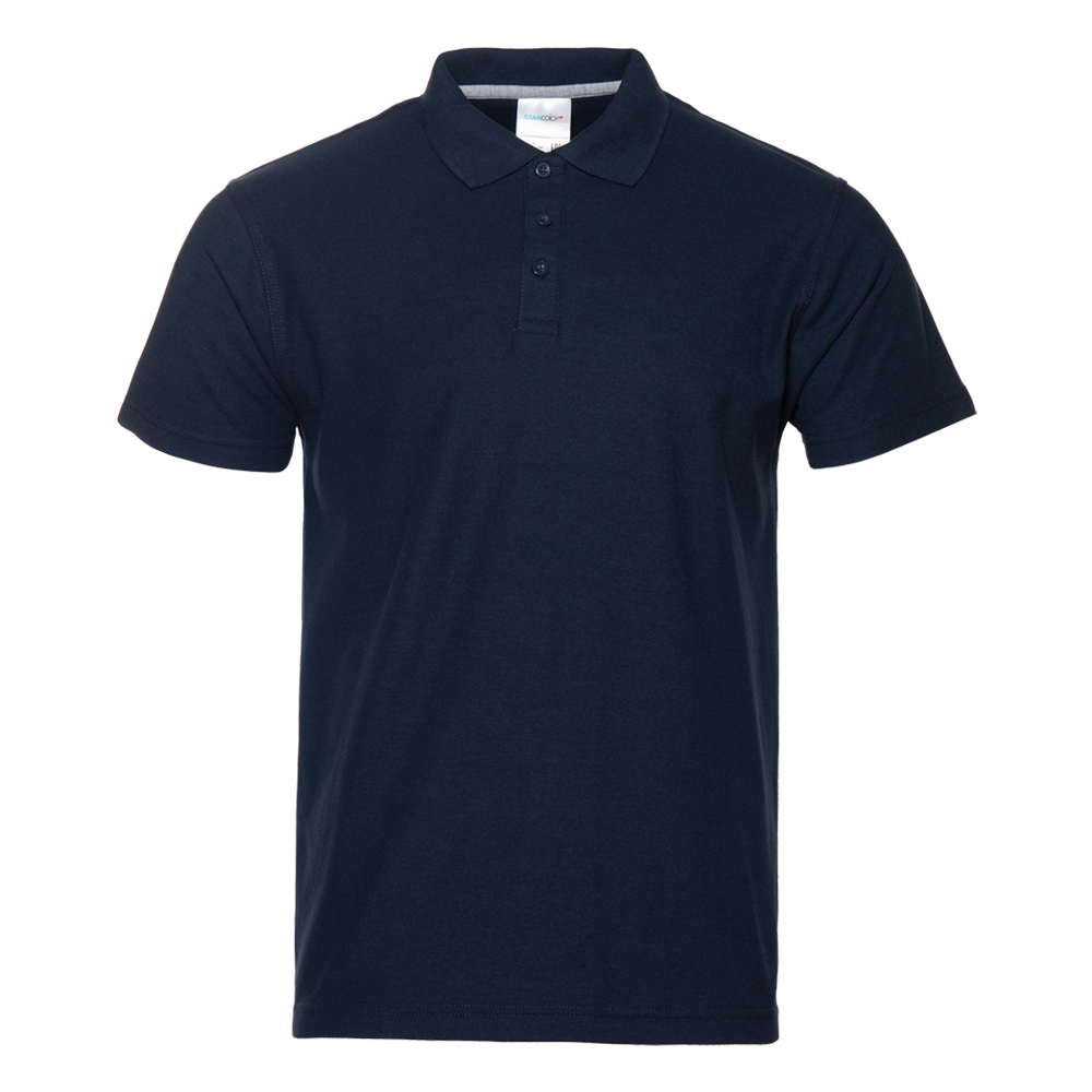 Рубашка поло мужская STAN хлопок/полиэстер 185, 104, Т-синий