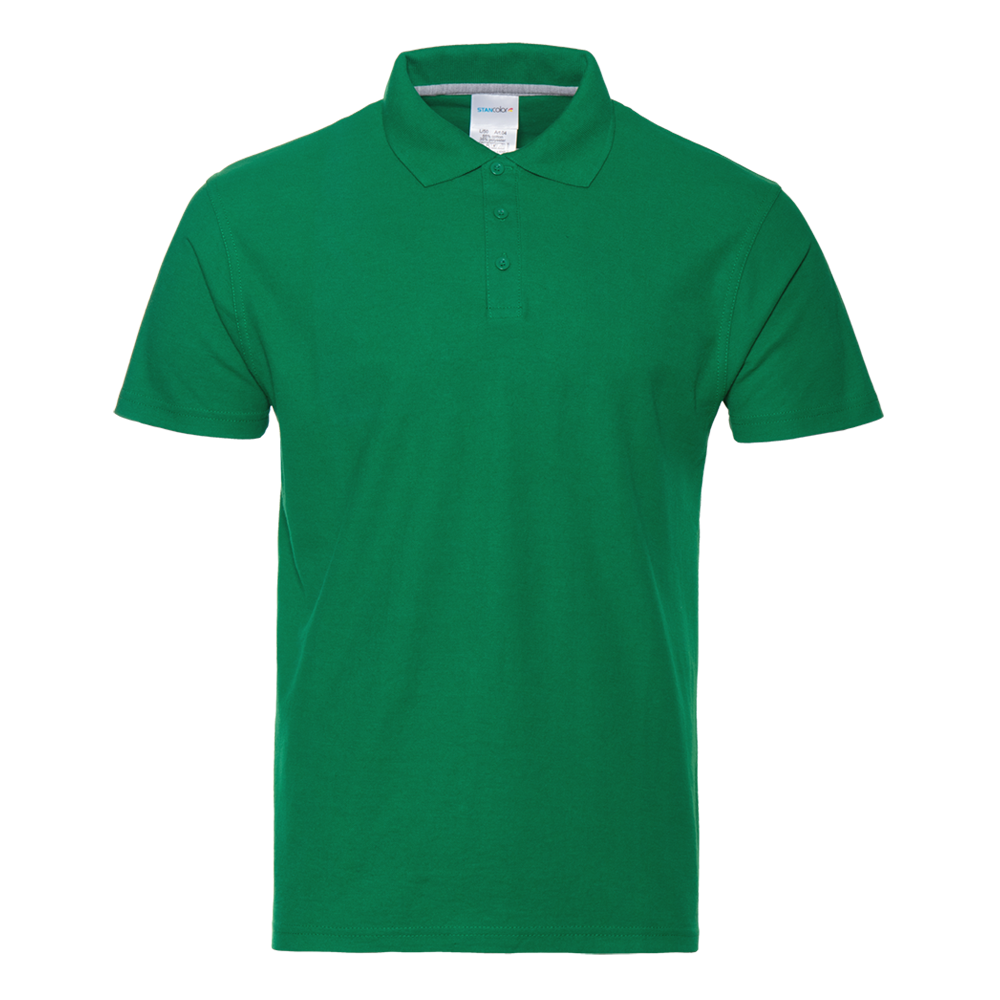 Рубашка поло мужская STAN хлопок/полиэстер 185, 104, Зелёный